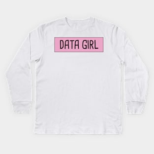 Data Girl Kids Long Sleeve T-Shirt